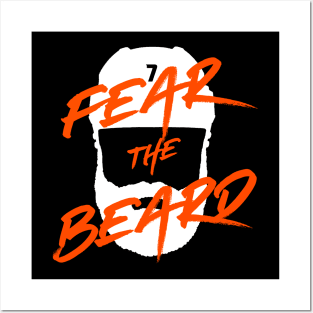 Anaheim Ducks Radko Gudas Fear the Beard orange and white Posters and Art